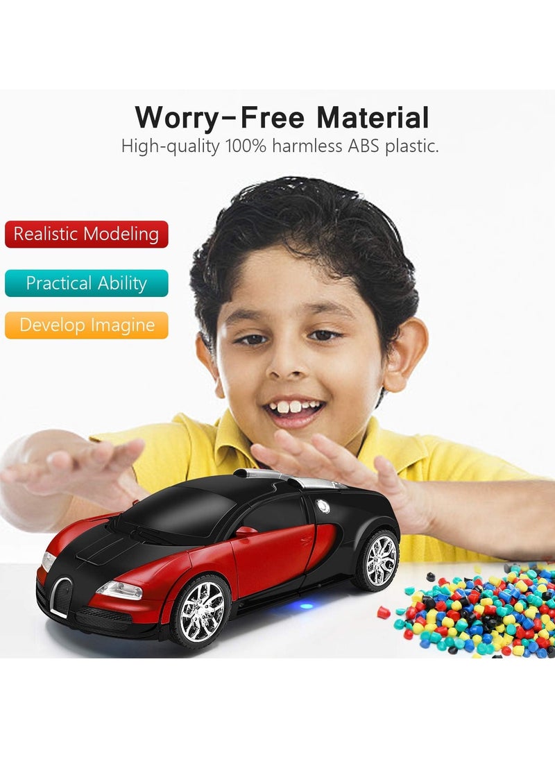 Children's Remote Control Car Robot Transformation Toy,360°Rotating Drifting,ABS Material,Boy Girl Toy Gift Robot Intelligent Car (Red) ﻿ - Image 2